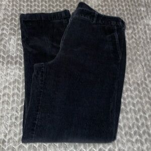 L.L. Bean Favorite Fit Black Corduroy Pants.  Size 8. Straight Leg.